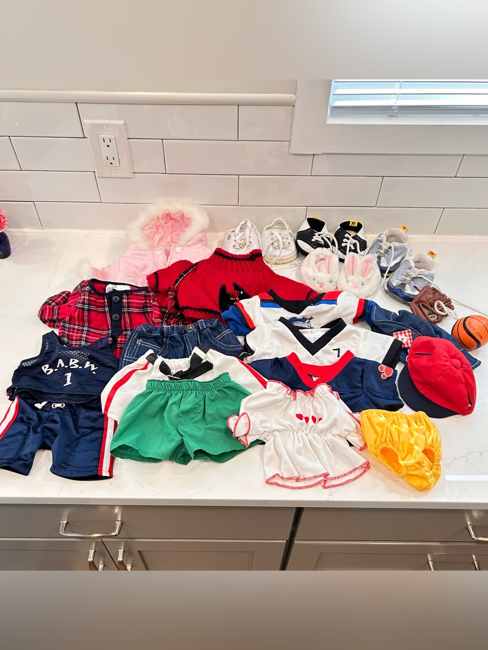 Build A Bear Large Lot, Clothing, Shoes, Slippers, Hats, Accessories. Authentic
